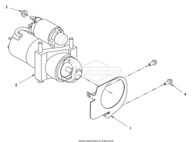 Engine Group - Starter Diagram and Parts List for 076650-02  Briggs and Stratton Generator
